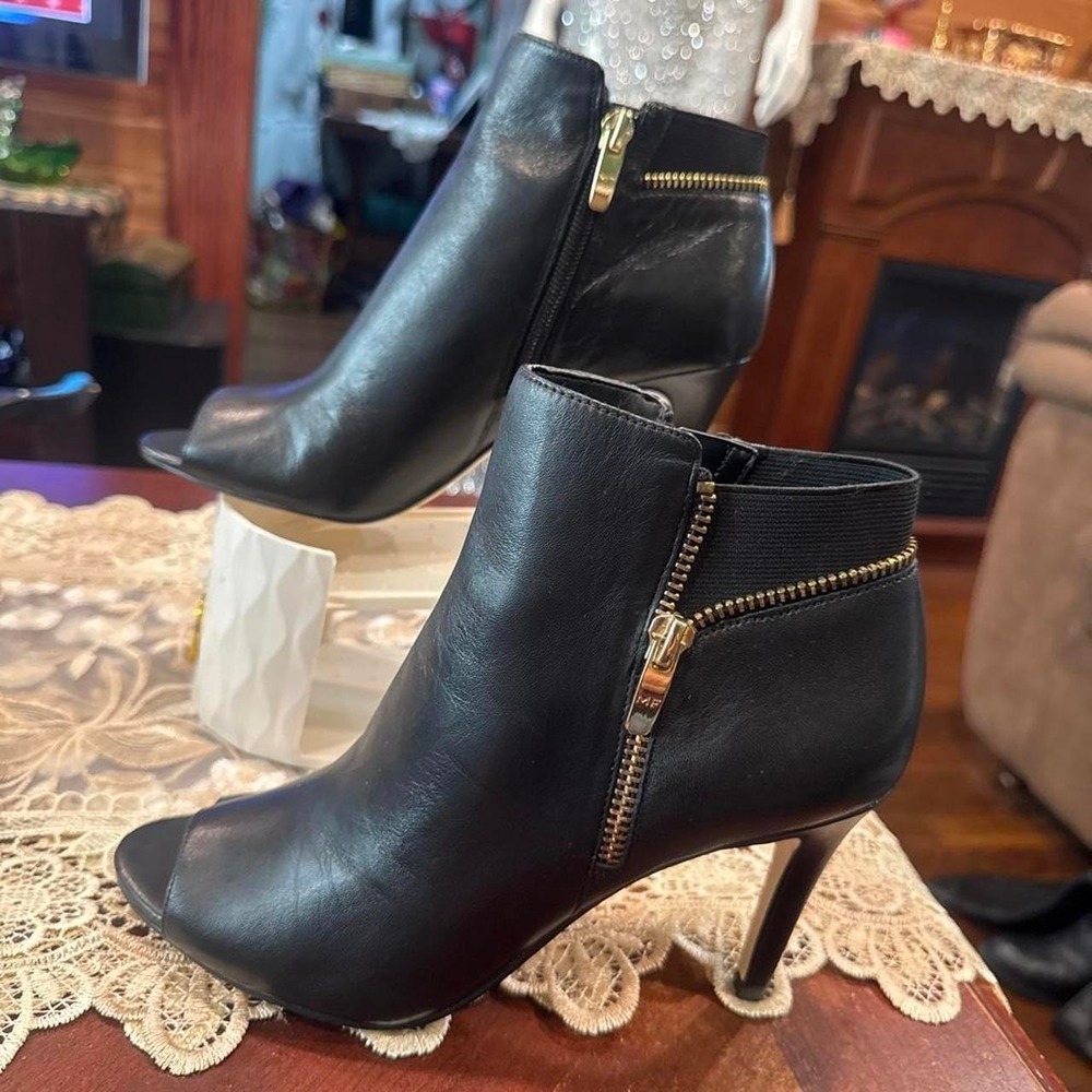 Marc Fisher "Serenity" Peep-Toe Booties - Picture 2 of 7